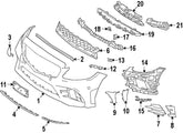 Front Lower Bumper Bracket 2058855902 Compatible With Mercedes-Benz C-CLASS W205 (2019-2021) Tag No.788